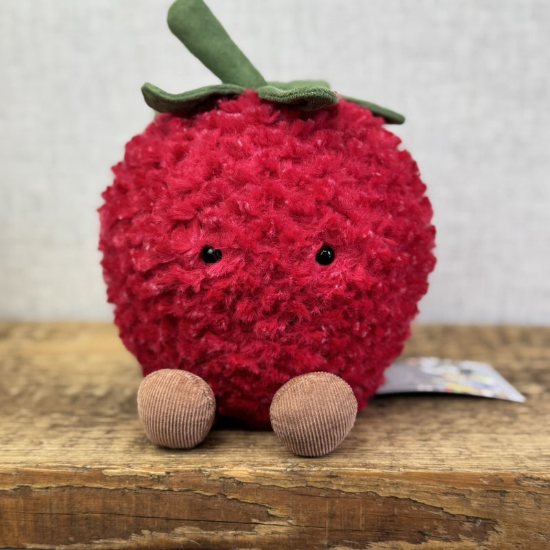 Jellycat Amuseables Strawberry Large - New Version Red Strawberry 5 Leaves 9”