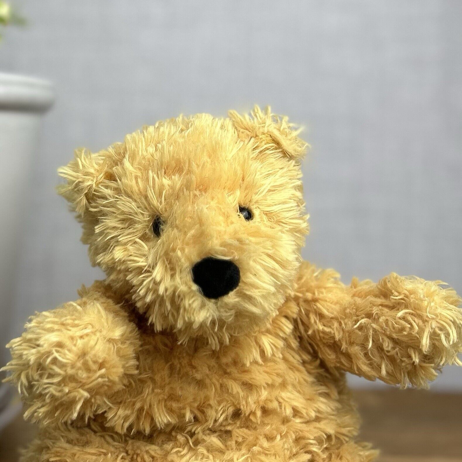 Jellycat Small Toastie Bear - Small Golden Bear - Arms Up - Curly Fur Bear  9”