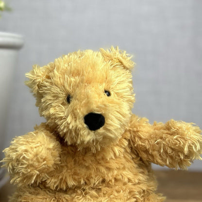 Jellycat Small Toastie Bear - Small Golden Bear - Arms Up - Curly Fur Bear  9”