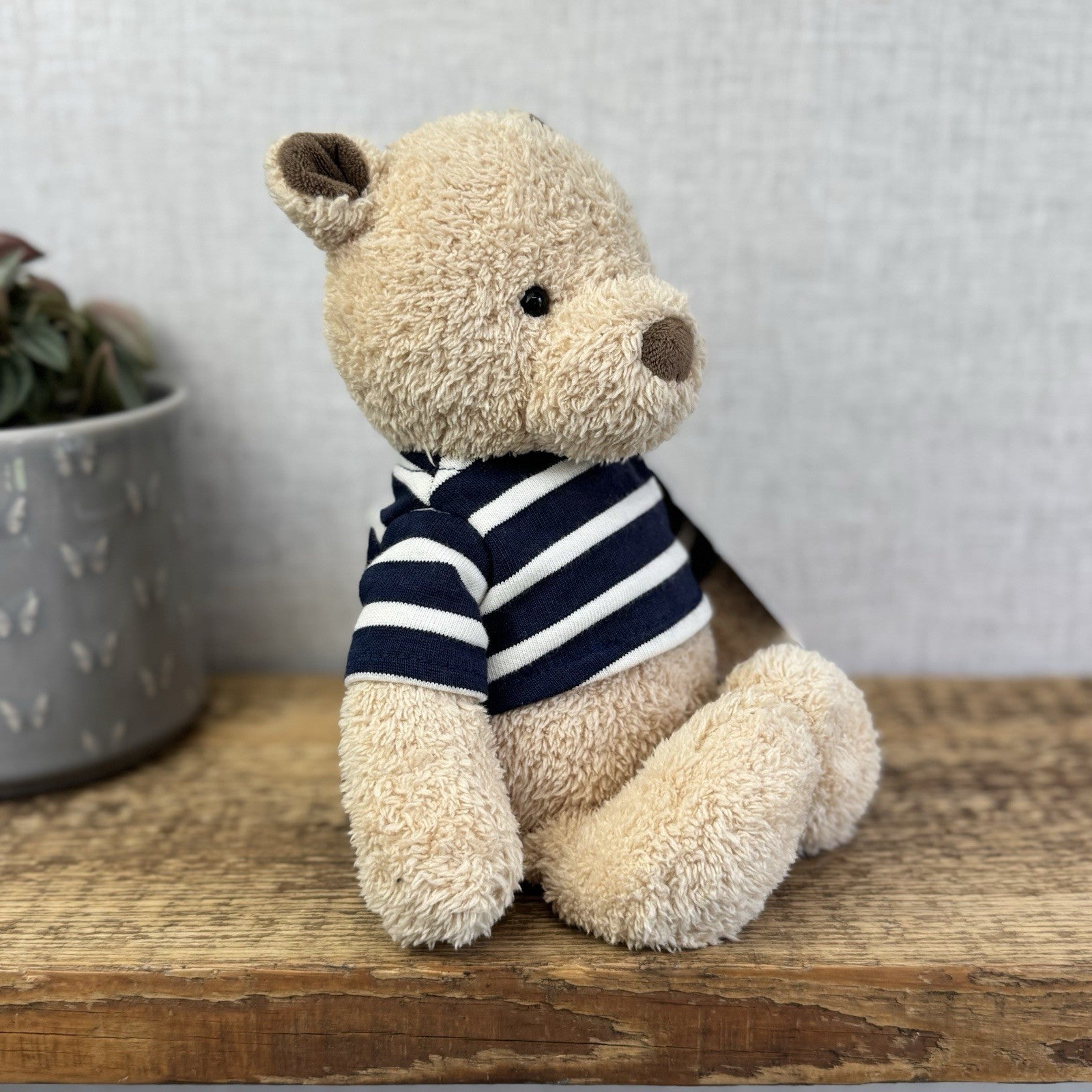 Jellycat Breton Bear - Little Jellycat Textured Bear Navy Striped Jumper NWOT