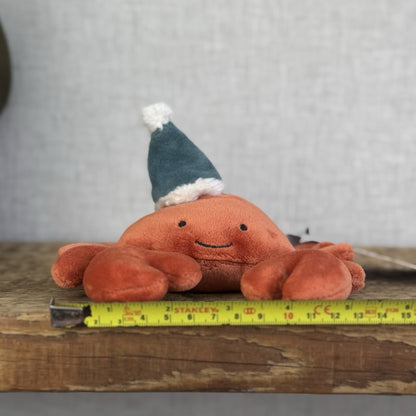 Jellycat Celebration Crustacean Crab Red Crab Soft Toy In Hat Retired 5” (#2)