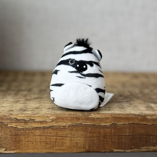 Squishmallow Squishville - Tiny Zebra Squishmallow Plush - Freddie Zebra 2”