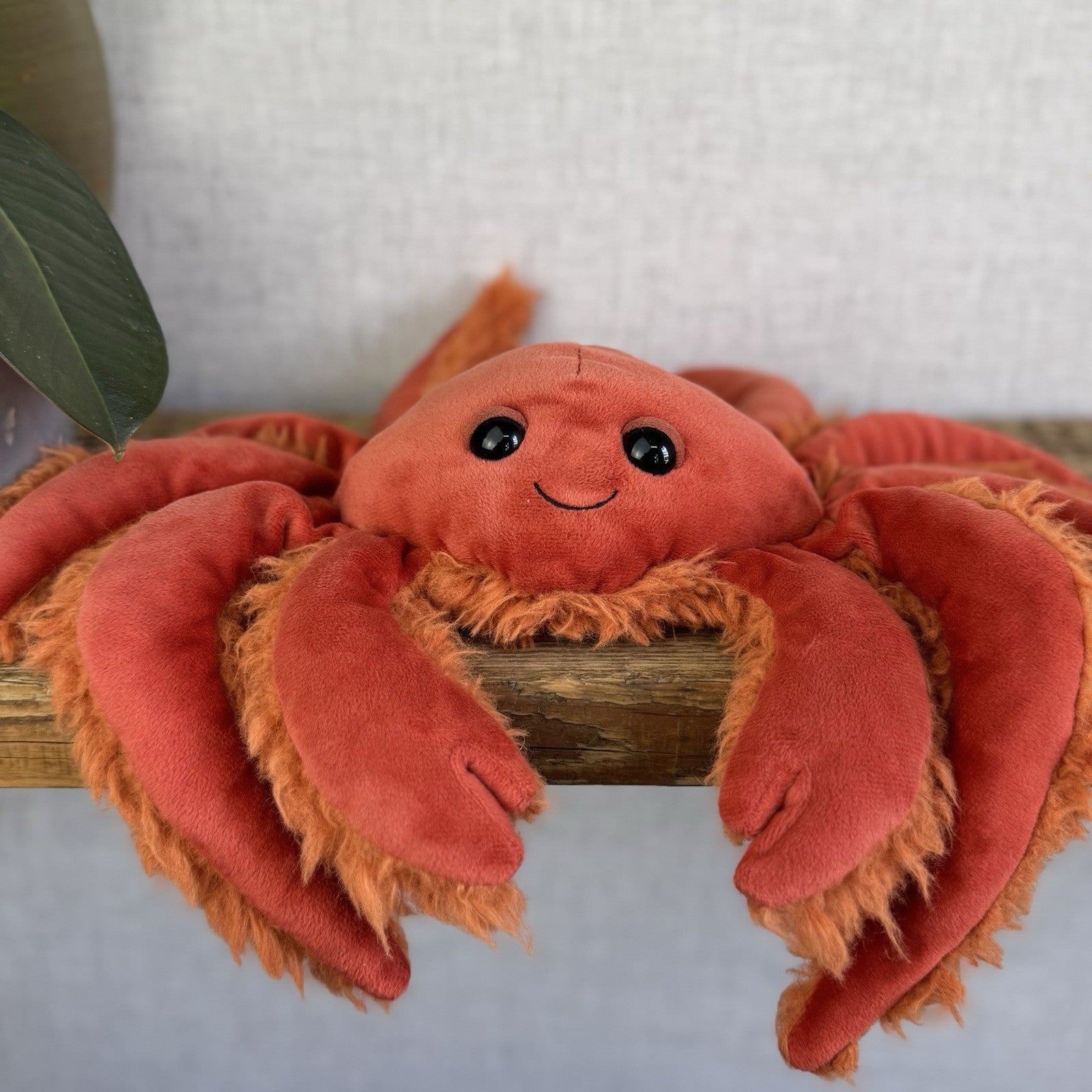 Jellycat Spindleshanks Crab - Red Fluffy Legs Crab Retired Soft Toy Beanie 12”