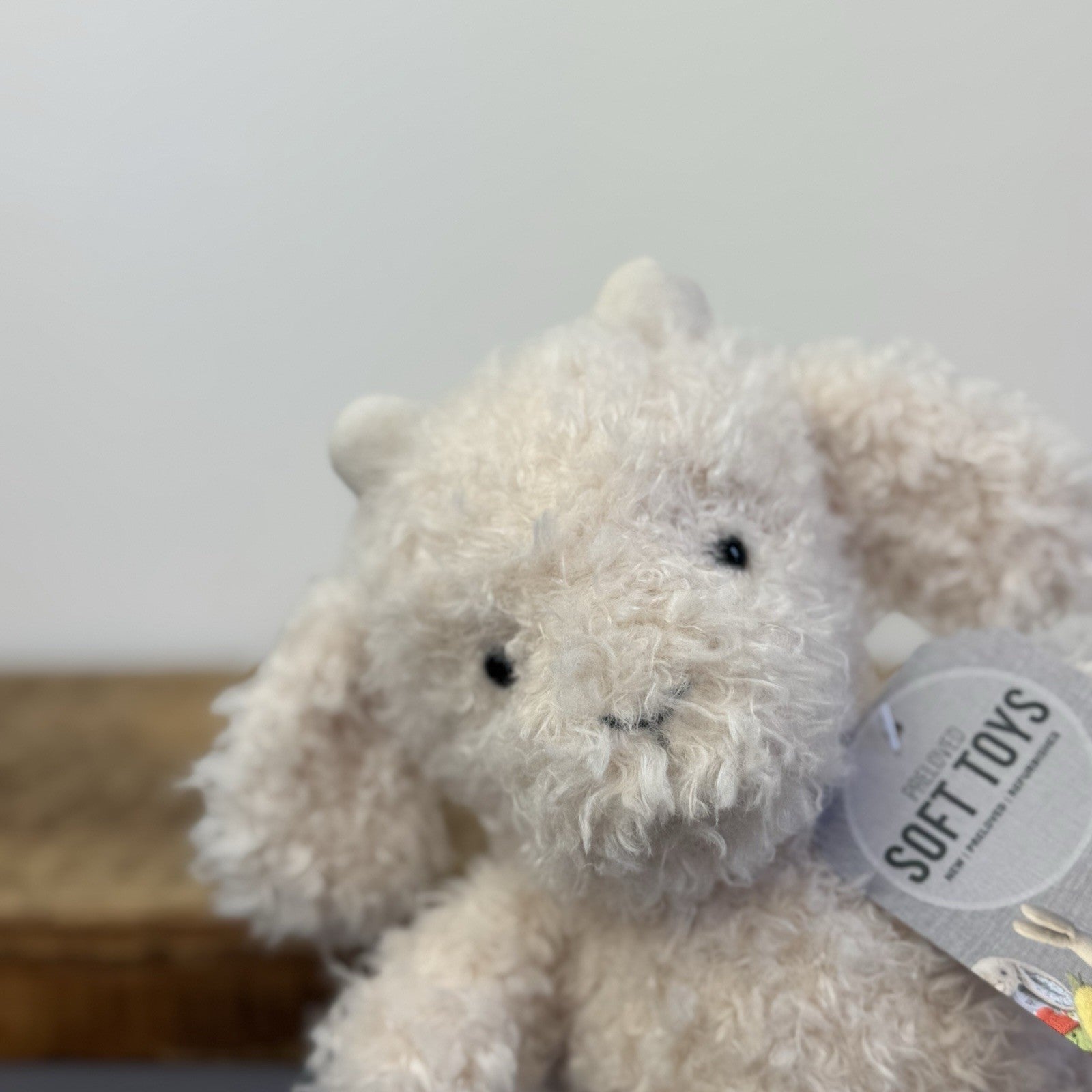 Jellycat Little Goat - Small Curly Hair Goat Beige Small Farm Animal NWOT 7"