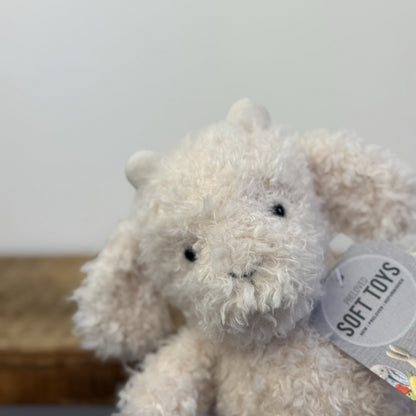 Jellycat Little Goat - Small Curly Hair Goat Beige Small Farm Animal NWOT 7"