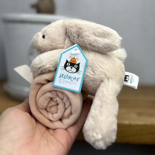 Jellycat Shooshu Bunny Soother - Tiny Smudge Soother - Beige Bunny Comforter