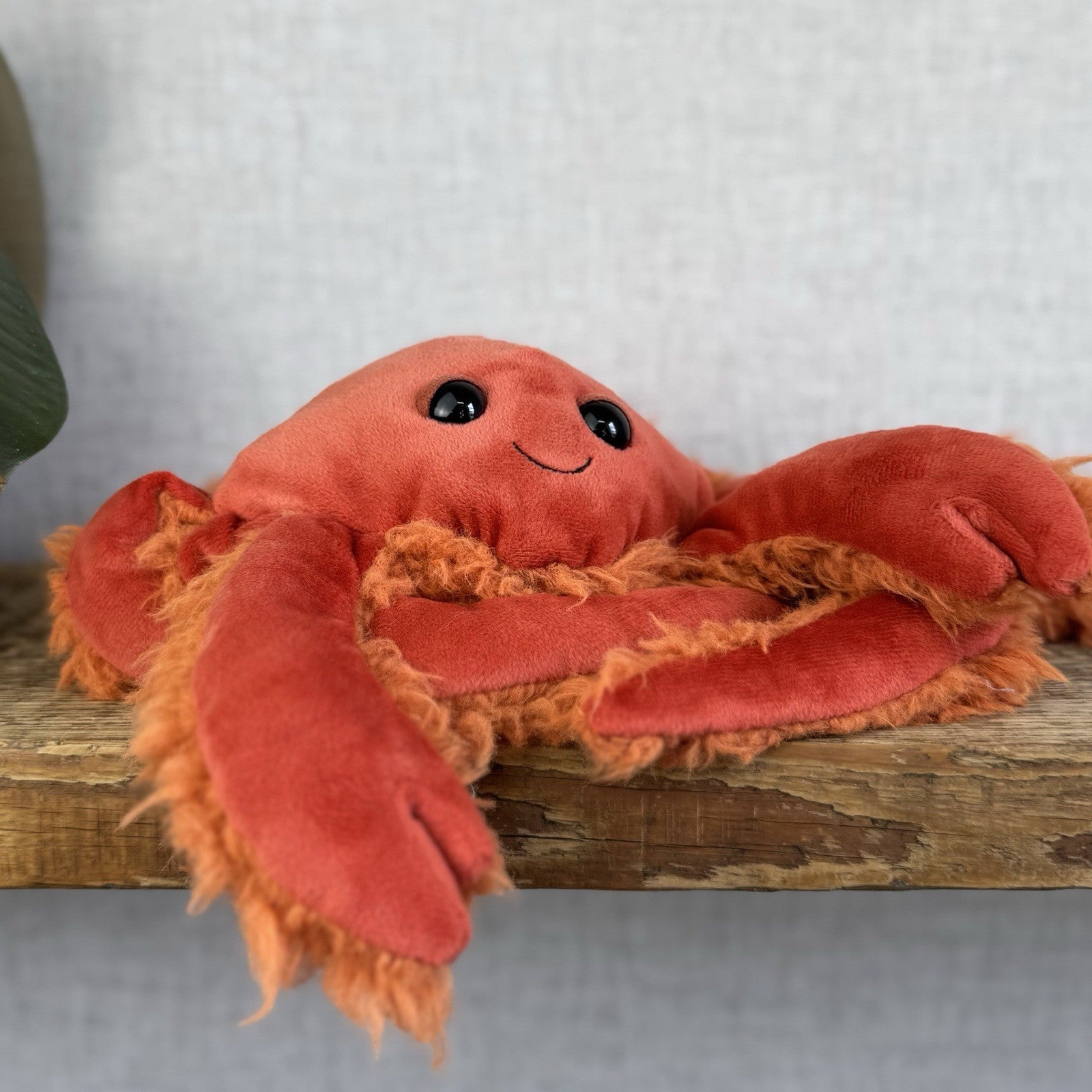Jellycat Spindleshanks Crab - Red Fluffy Legs Crab Retired Soft Toy Beanie 12”