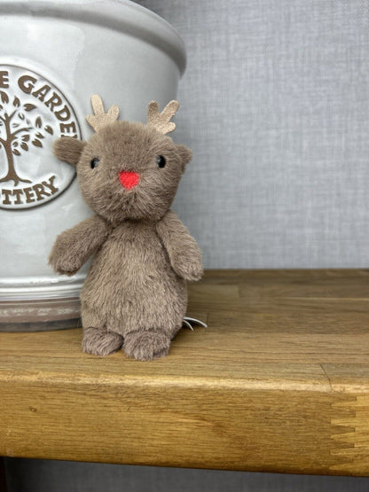 Jellycat Tiny Fluffy Reindeer - Fluffy Tiny - Tiny Fluffy Reindeer - Reindeer