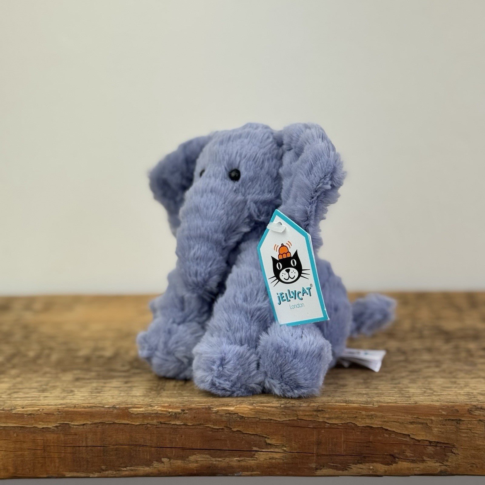 Jellycat Tiny Fuddlewuddle Elephant - Blue Soft Toy Retired Beanie New With Tags
