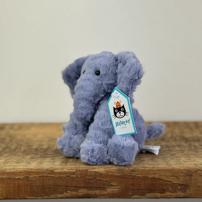Jellycat Tiny Fuddlewuddle Elephant - Blue Soft Toy Retired Beanie New With Tags