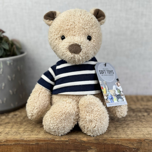 Jellycat Breton Bear - Little Jellycat Textured Bear Navy Striped Jumper NWOT