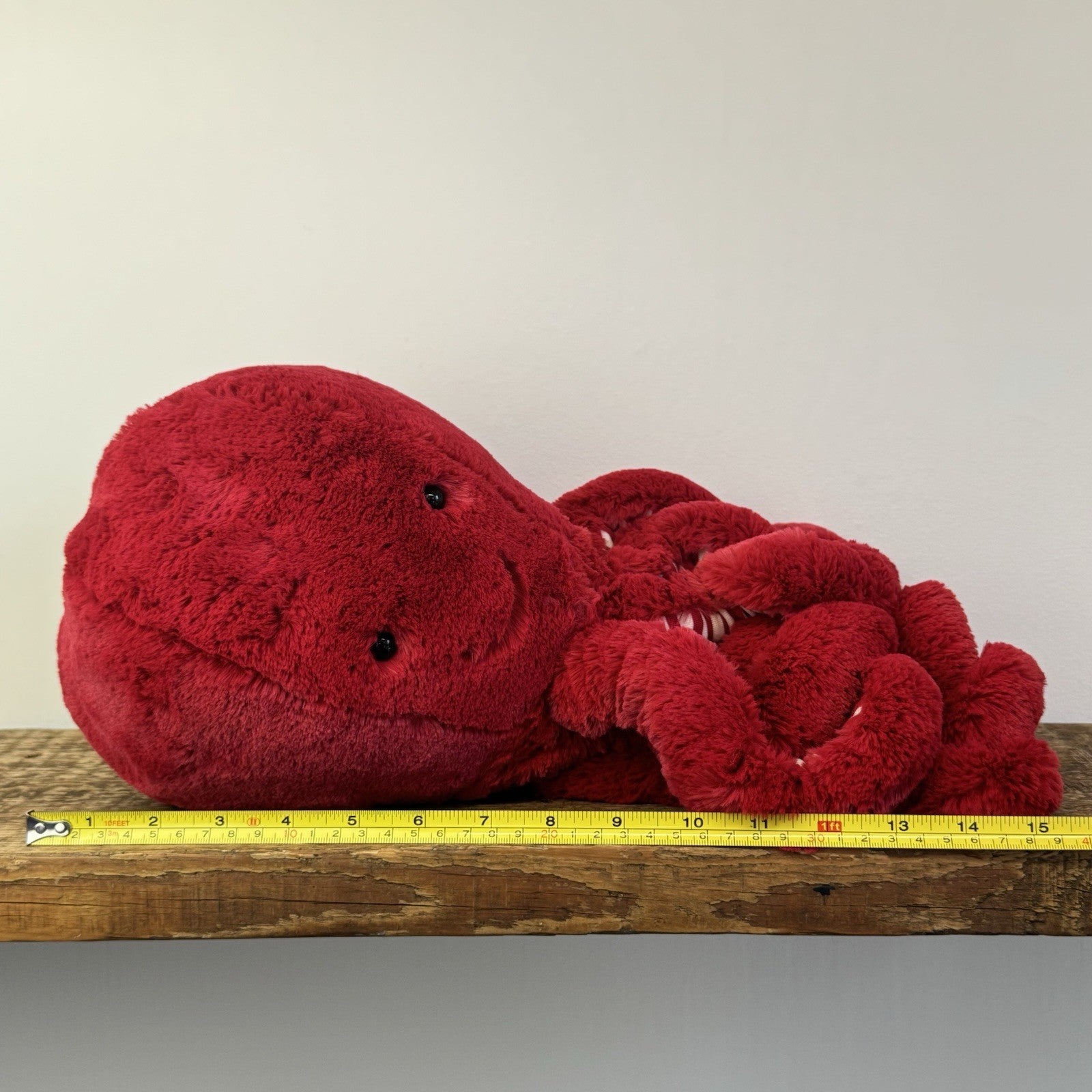 Jellycat Cranberry Octopus - Large Red Octopus Beanie Retired BNWT 16"