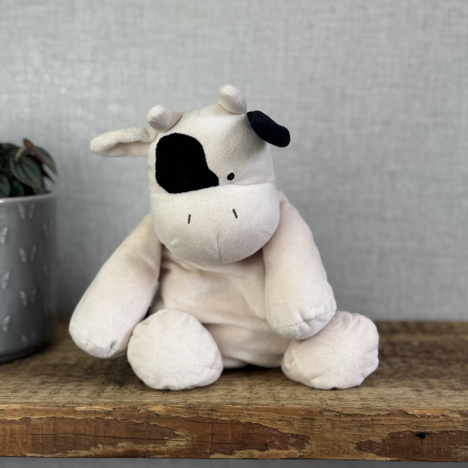 Jellycat Dozy Dou Cow - Floppy Beanie Cow Plush Retired Cream/Black 12"