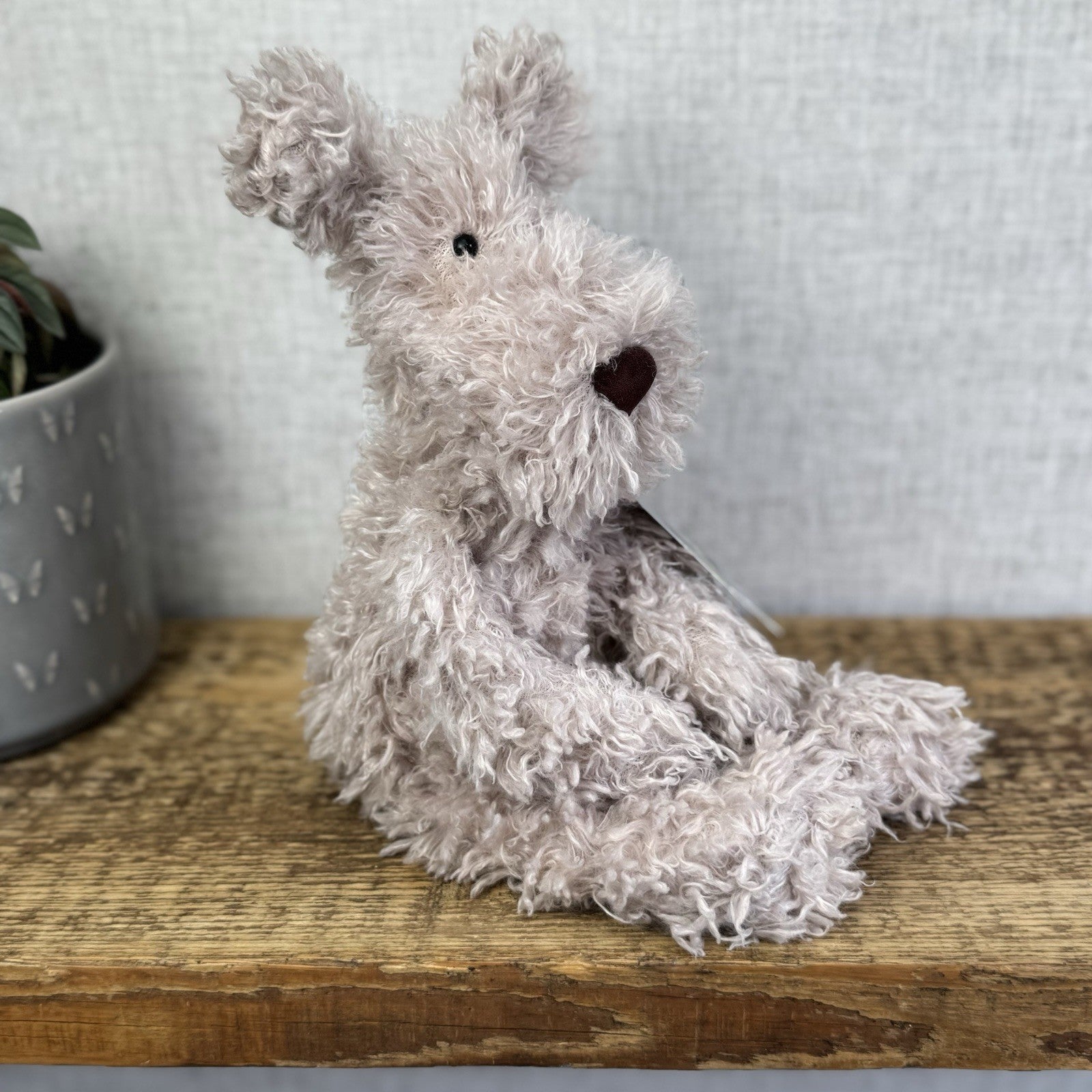 Jellycat Small Scamp Pup - Curly Beige Terrier Soft Toy Beanie Vintage/Retired