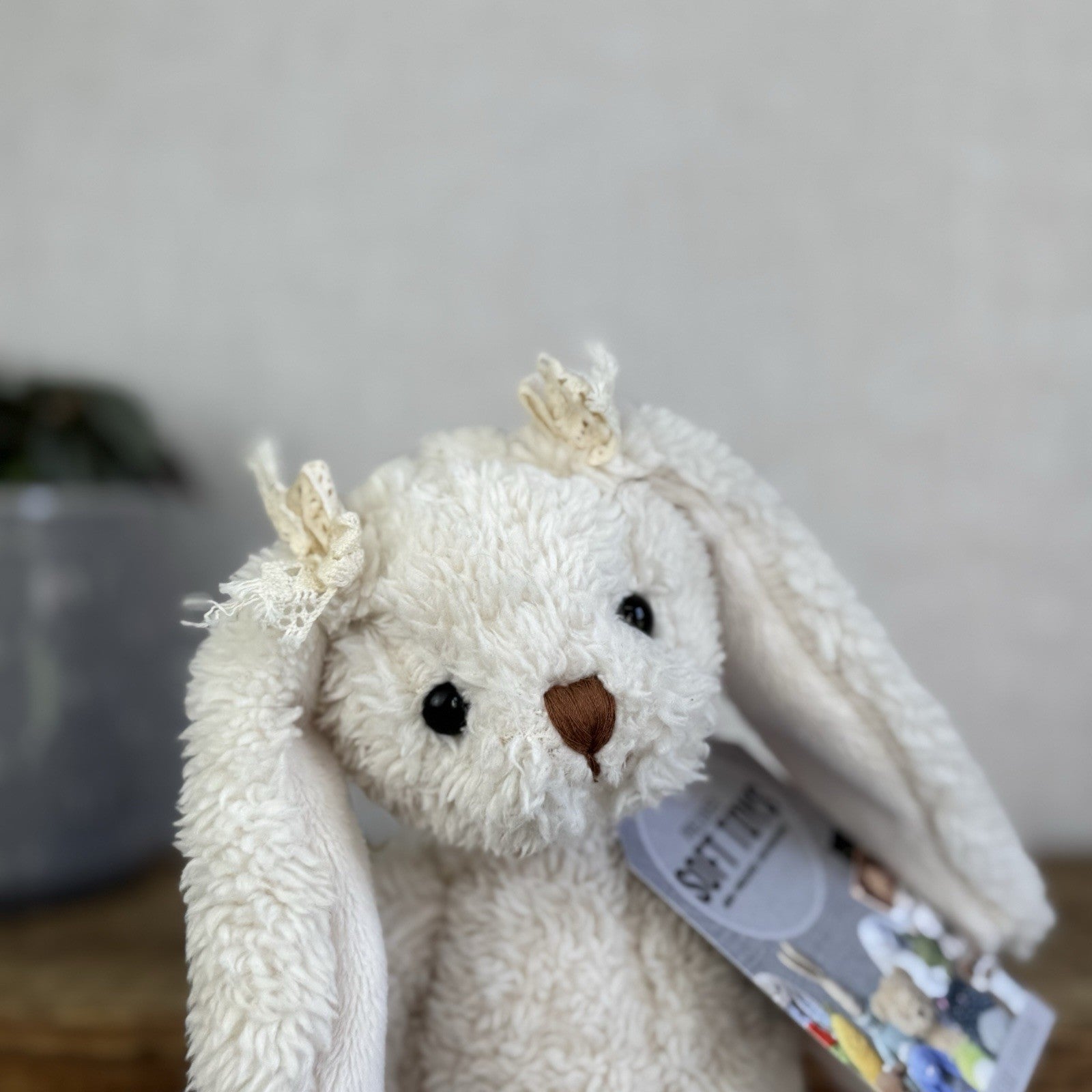 Barbara Bukowski Bears - Small Bukowski Bunny Retired Bow Ears Beanie Plush 12"
