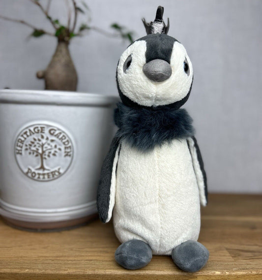 Jellycat Prince Penguin - Soft Penguin Plush With Crown - Medium Penguin Plush