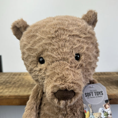 Jellycat Large Cocoa Bear - Large Brown Textured Retired Bear 16"