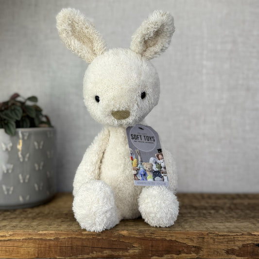Jellycat Medium Nugget Bunny Rabbit - Medium Bunny Cream Rabbit Soft Toy 12"