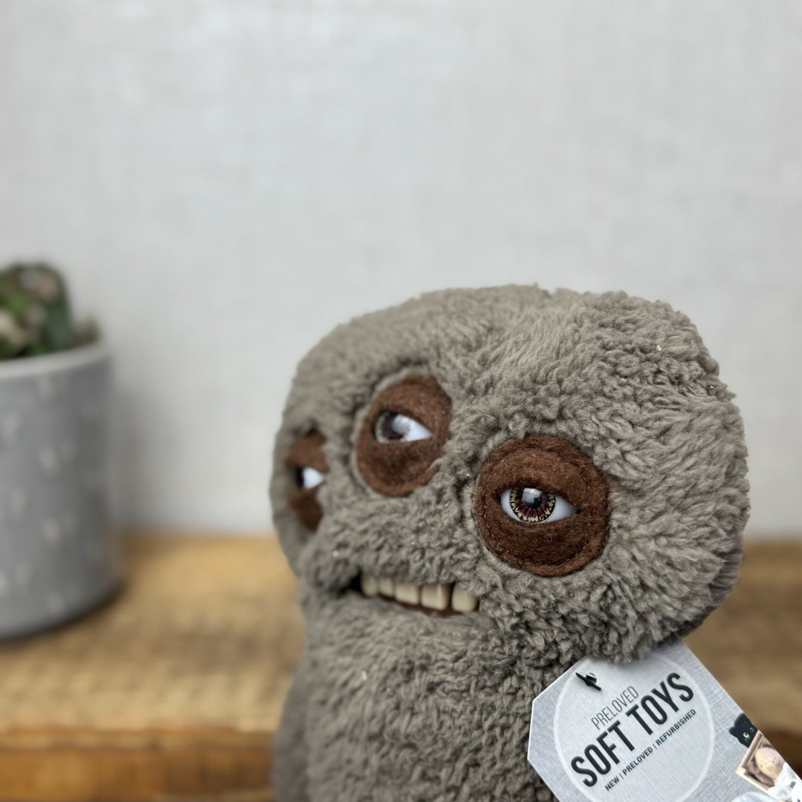 Fuggler Funny Ugly Monster Annoyed Alien - Brown 3 Eyed Snuggler Edition Monster