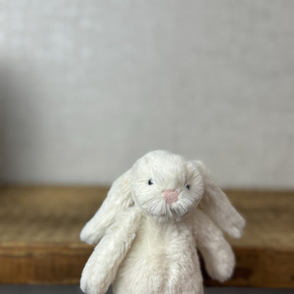 Jellycat Tiny Baby Bashful Cream Bunny - Miniature Plush Bunny Soft Toy 5”