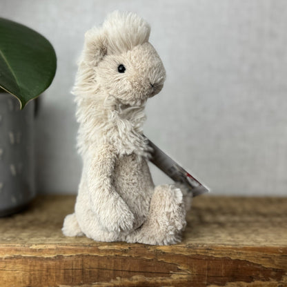 Jellycat Small Bashful Llama - Little Llama Light Beige Beanie Plush Teddy 8”