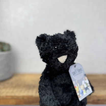 Jellycat Tumbler Cat  - Black Scruffy Bunglie Style Kitten Beanie Plush 10” NWOT