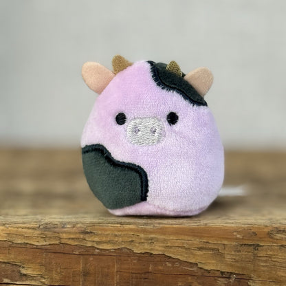 Squishmallow Squishville - Alexi The Cow - Purple/Black Miniature Cow 2"