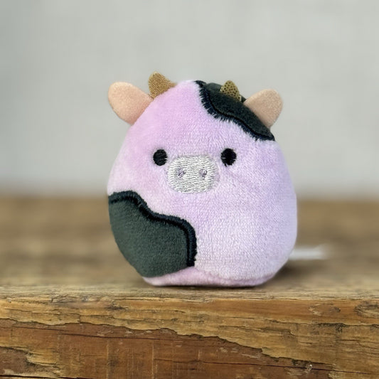 Squishmallow Squishville - Alexi The Cow - Purple/Black Miniature Cow 2"