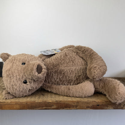 Jellycat Large Cocoa Bear - Large Brown Textured Retired Bear 16"