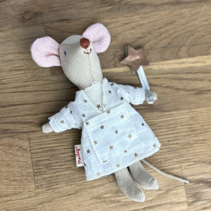 Maileg Tooth Fairy Mouse - Retired 2015 Winter - White Star Fiary 16-3789-00