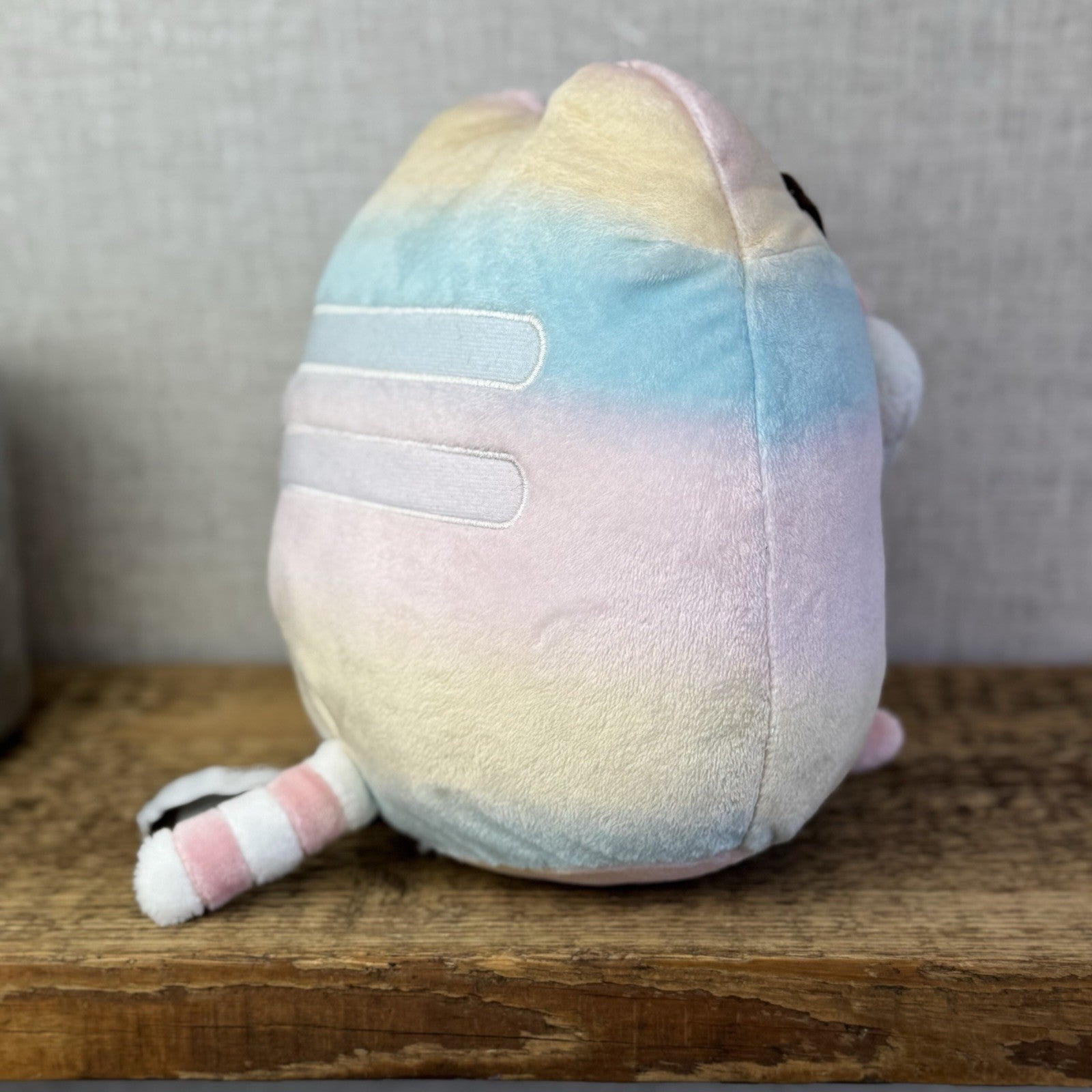 Gund Pusheen Cat - Rainbow Ombre Pusheen With Cloud - Partial Tag 10"