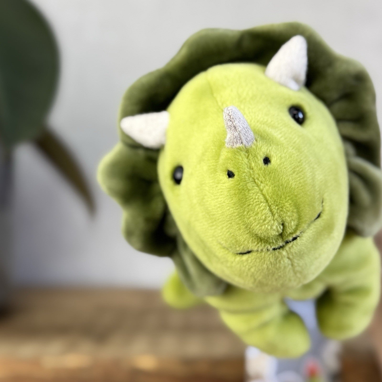 Jellycat Small Mellow Mallow Dinosaur - Super Soft Green Velour Squishy Dinosaur
