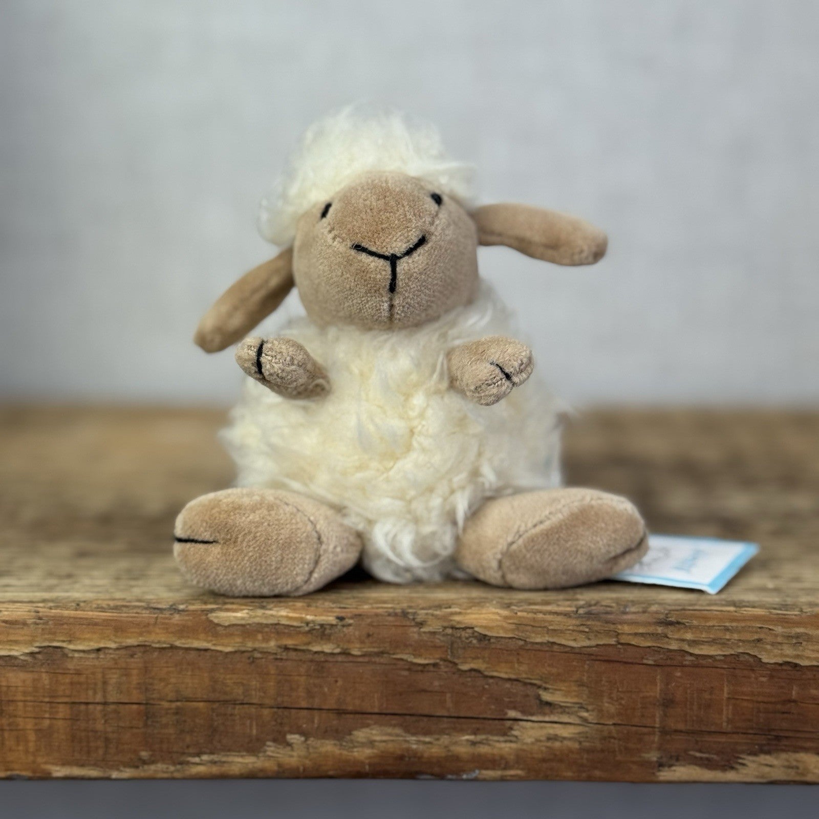 Jellycat Baby Puffball Sheep - Small Fluffy Cream Beanie Vintage With Tag 3”