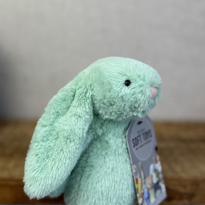 Jellycat Small Bashful Mint Bunny - Green Small Bashful Rabbit Retired 8" (#2)
