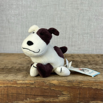 Jellycat Pocket Dog - Vintage Retired Tiny Suede Dog Puppy Mini Plush 4"