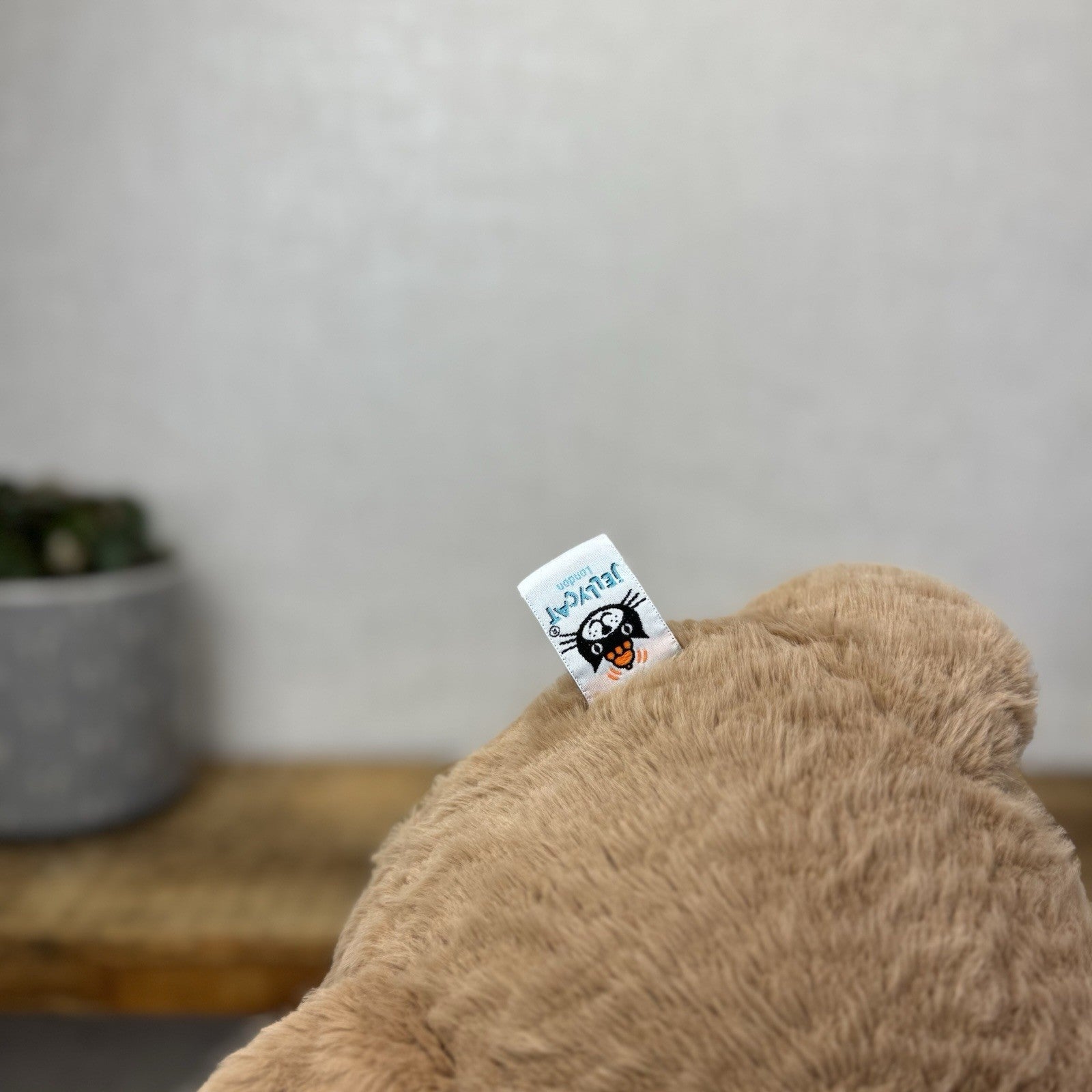 Jellycat Large Cocoa Bear - Big Brown Textured Bear Beanie Retired Large 17"