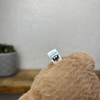 Jellycat Large Cocoa Bear - Big Brown Textured Bear Beanie Retired Large 17"