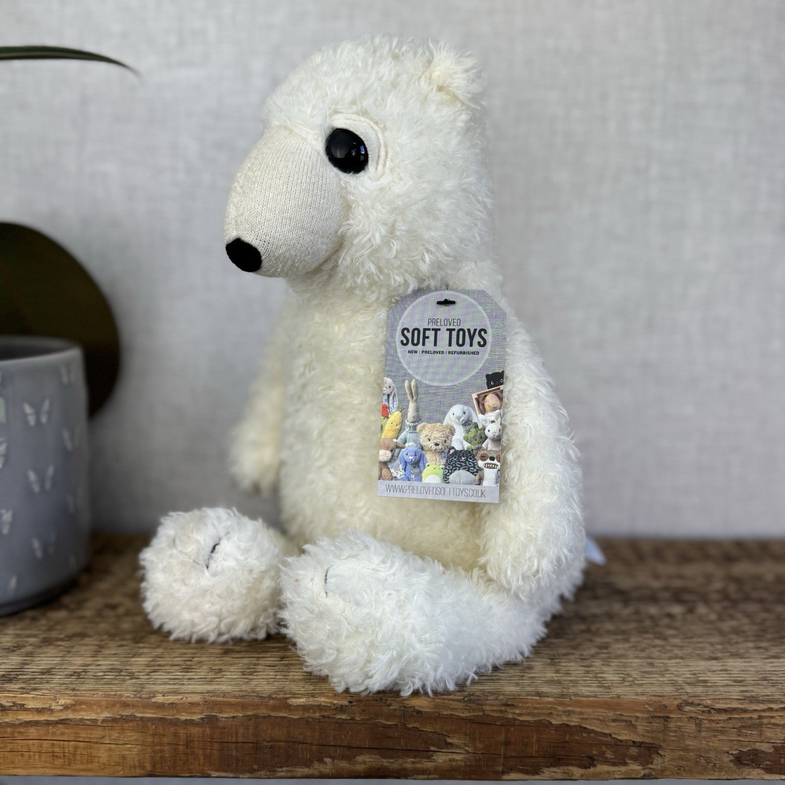 Jellycat Dumble Polar Bear Off White Large Curly Haired Big Eyed Polar Bear 14"