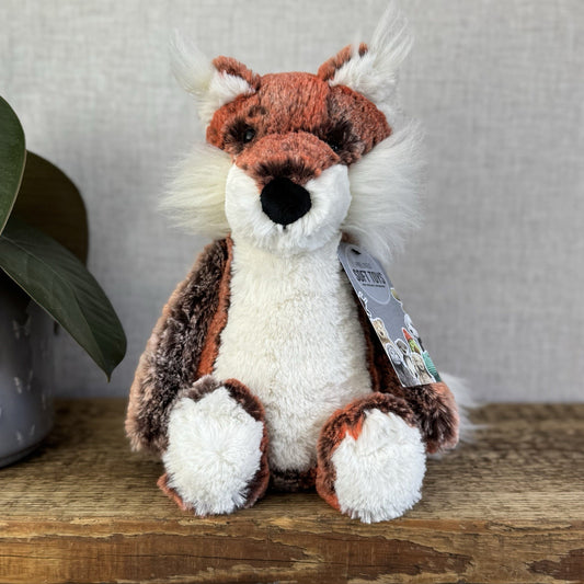 Jellycat Woodland Babe Fox - Rare Mottle Red/Grey Mix Fox Soft Toy US Exclusive