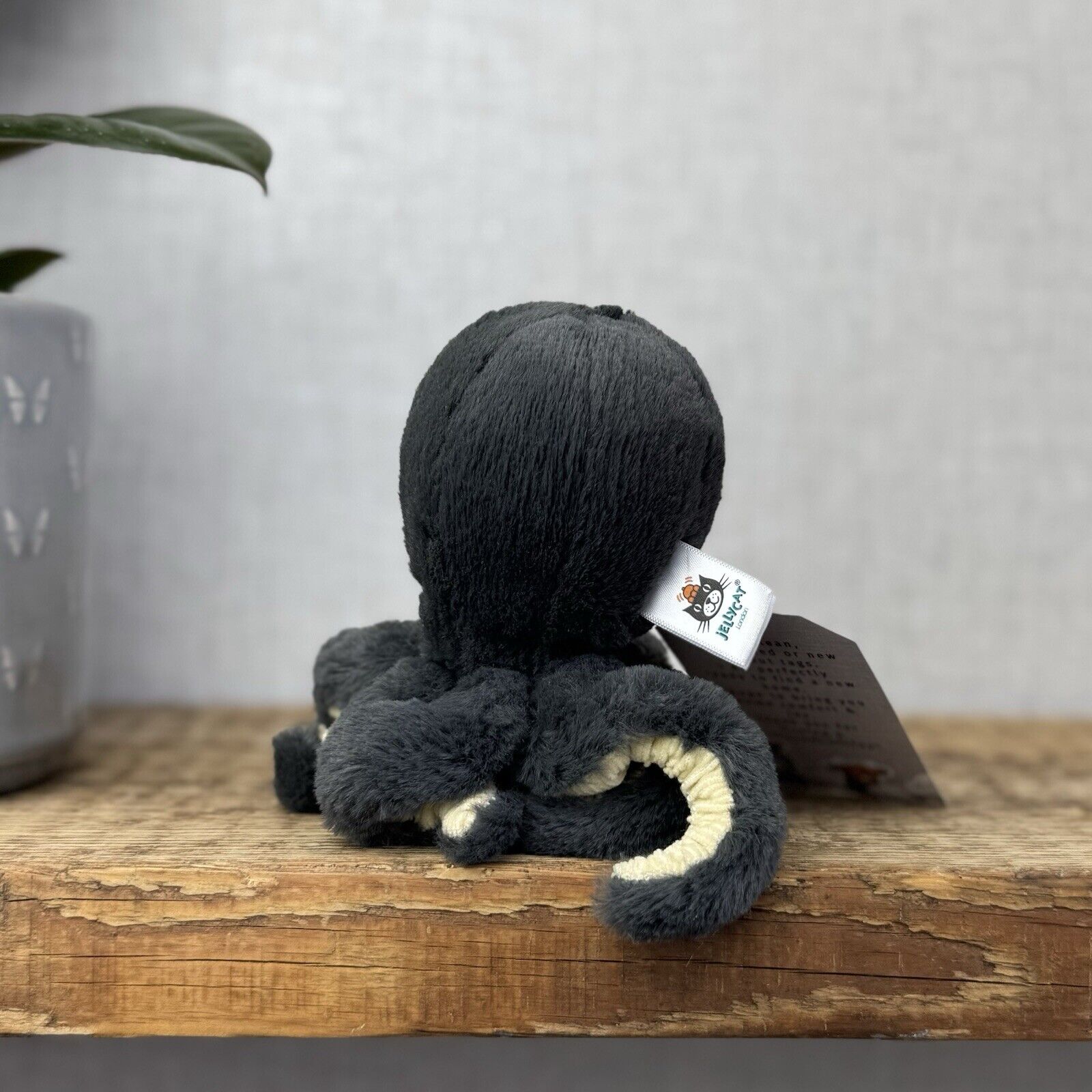Jellycat Baby Inky Octopus - Tiny Black Octopus - Small Octopus Beanie 5" (2)