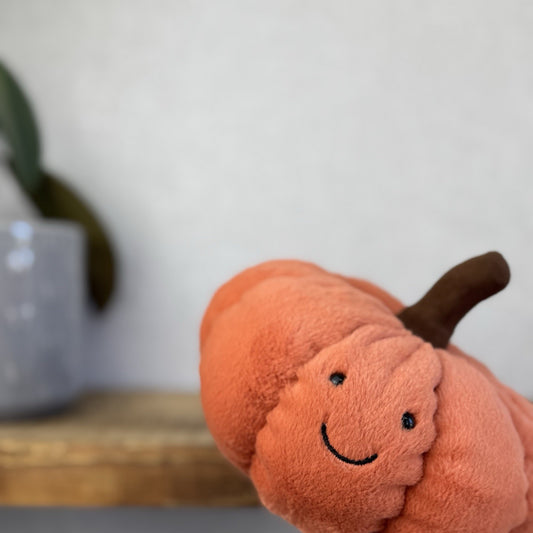Jellycat Orange Squishy Squash - Amuseable Retired  NWOT Beanie Plush 6”