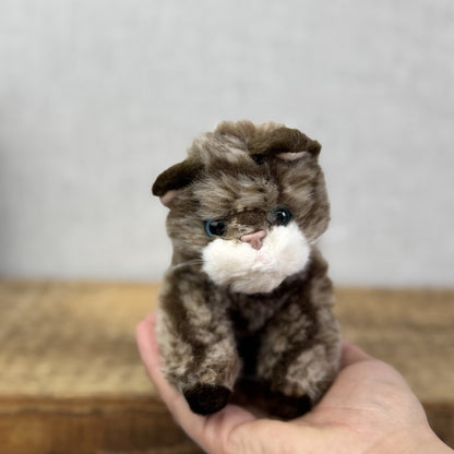 Russ Betrie Whiskers Cat Beanie - Black Tortoise Cat - Vintage Kitty Plush 5”