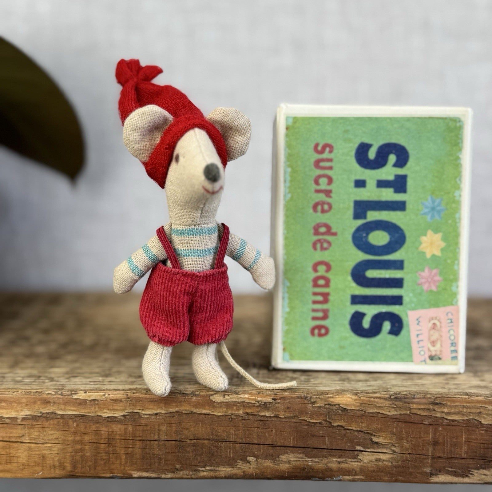 Maileg Little Brother Christmas Mouse 2012 Retired Little Mouse Louis Matchbox