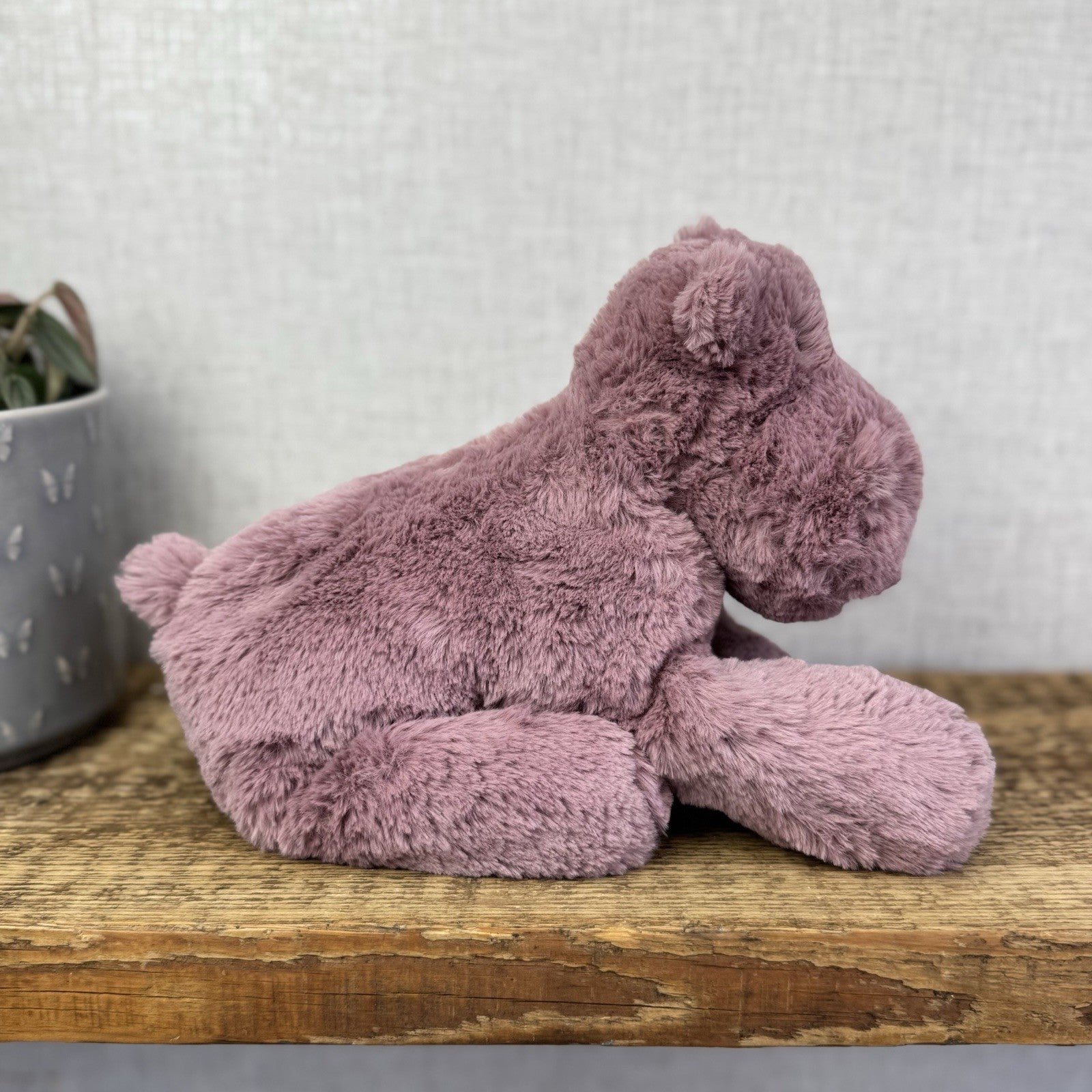 Jellycat Medium Huggady Hippo - Floppy Hippo  Purple Plush Soft Toy 10" (#2)