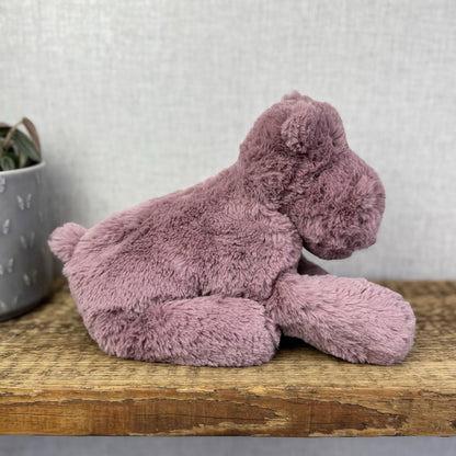 Jellycat Medium Huggady Hippo - Floppy Hippo  Purple Plush Soft Toy 10" (#2)