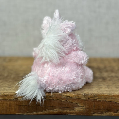 Russ Berrie Luvvies - Glenda Unicorn Beanie - Pudding Unicorn Soft Toy Tiny 4”