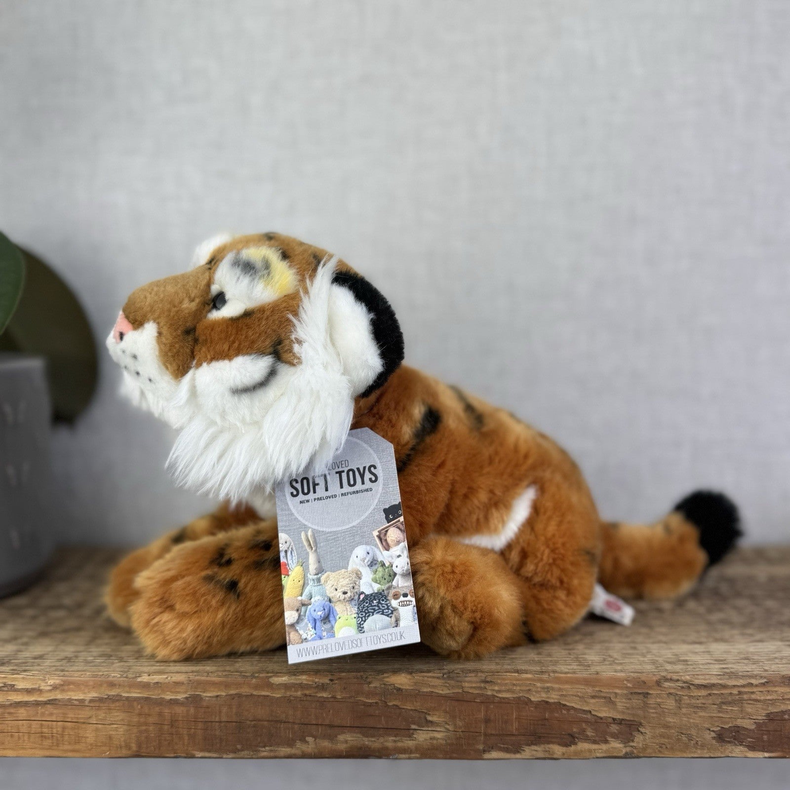 Keel Toys Tiger Plush - Small Tiger Soft Toy Realistic Wild Cat 8"