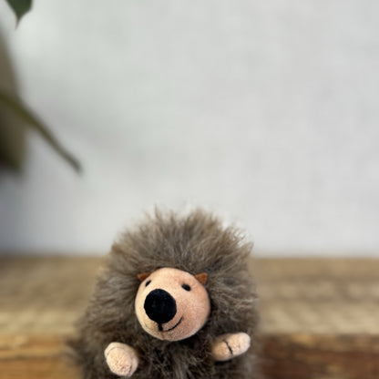 Jellycat Baby Puffball Hedgehog - Small Fluffy Brown Beanie Vintage With Tag 3”
