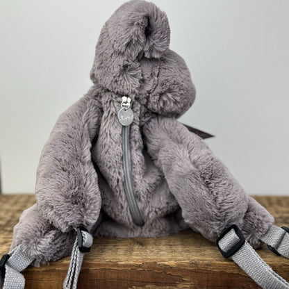 Jellycat Huggady Dog Rucksack - New Without Tags Grey Dog Bag Rare Retired NWOT