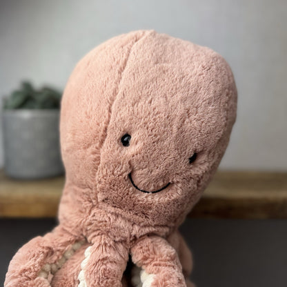 Jellycat Large Odell Octopus - Peach Large Octopus Beanie Retired Pink 20” (#2)